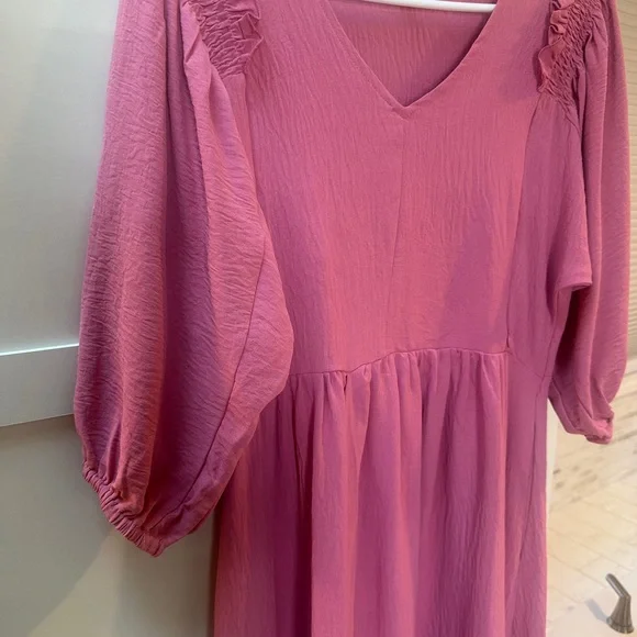 Nursing Queen Midi-Length Nursing Dress- Vintage Rose 2.0 - XS (2/4) Pink - Picture 6 of 9